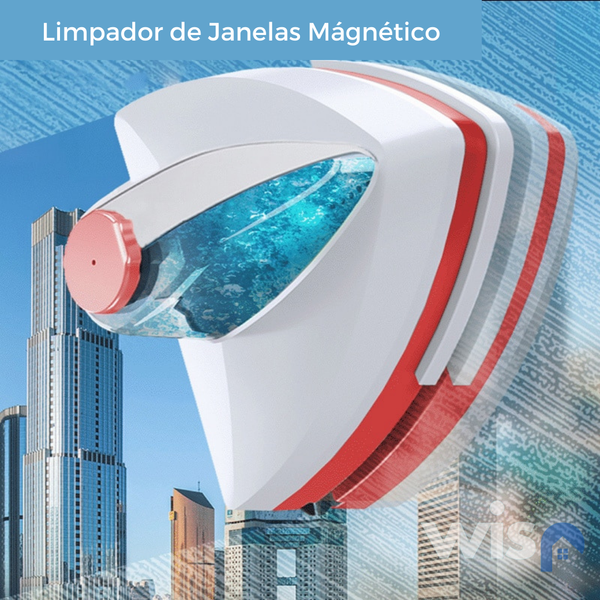 Limpador de Vidros Magnético Dupla Face Com Super Imã